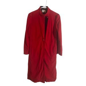 Vintage Wellington Kashmiracle Red Long Coat Button Closure Womens Size M